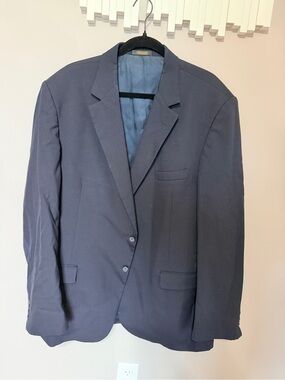 Classic Men's Navy Two-Button Blazer